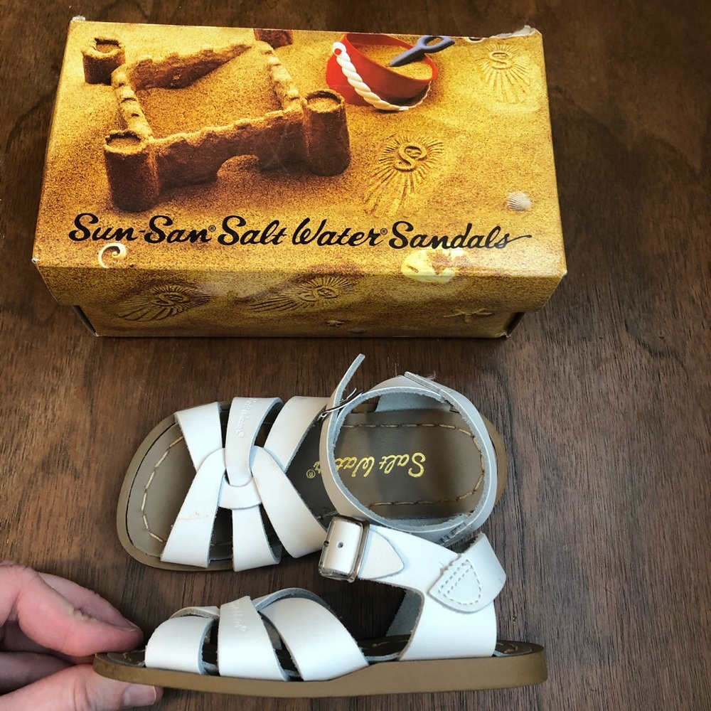 Sun Sand Salt Water Sandals White Size 7